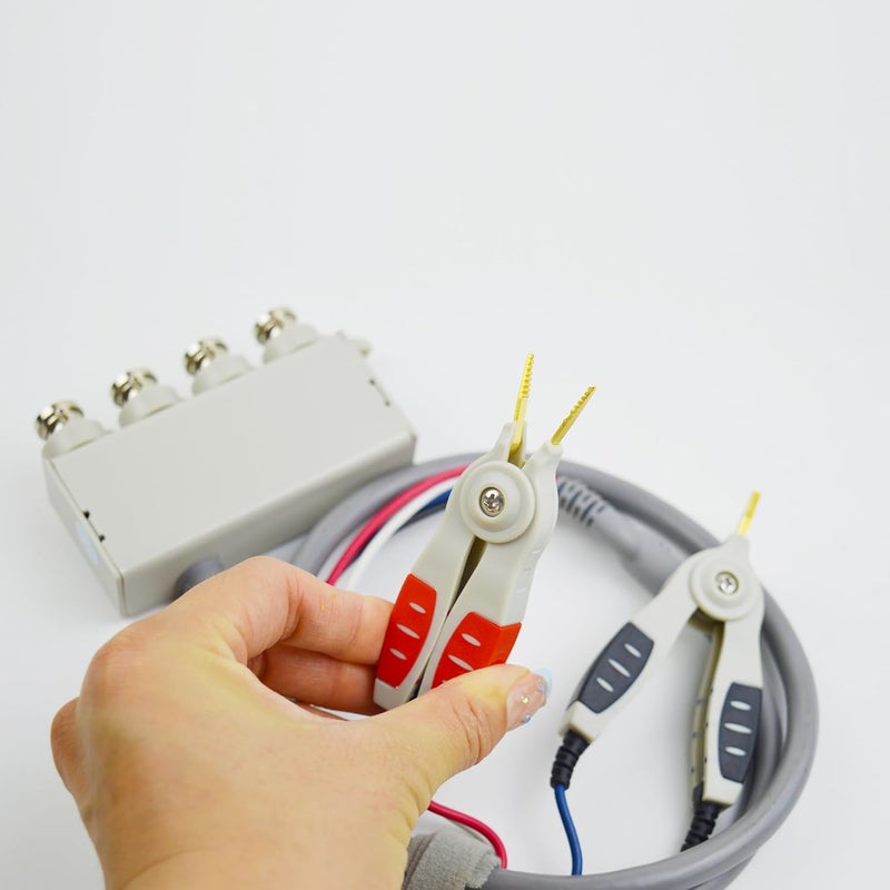 ZIBOO High-Precision LCR-06B 4 Wire Kelvin Clip, Kelvin Clip Test Lead,Four-Terminal Kelvin Test Line with Shielding Box,for use with 4 Terminal-Pair LCR Meters and Impedance Analyzers - Image 5